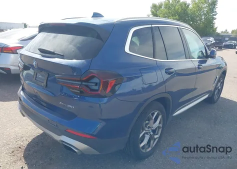 2022 BMW X3 xDrive30I из США, поврежденный, VIN 5UX53DP02N9N01290